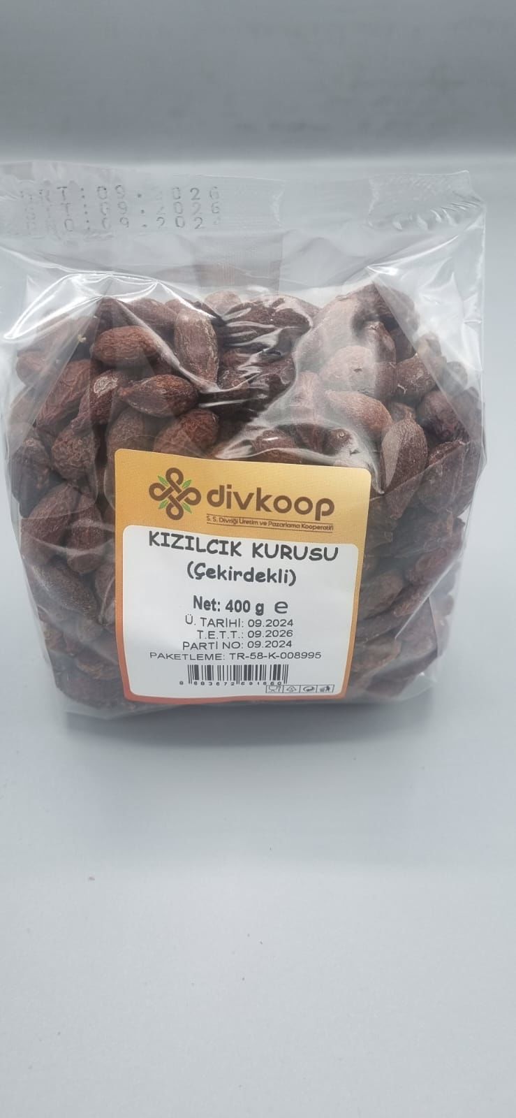 Kızılcık Kurusu (Çekirdekli) - 400 gr