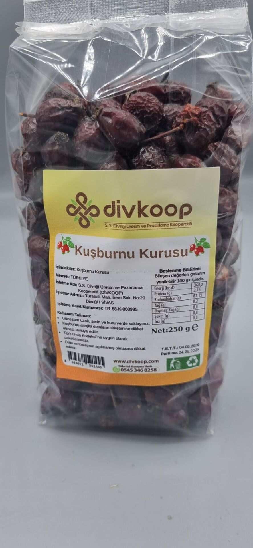 Kuşburnu Kurusu - 250 gr